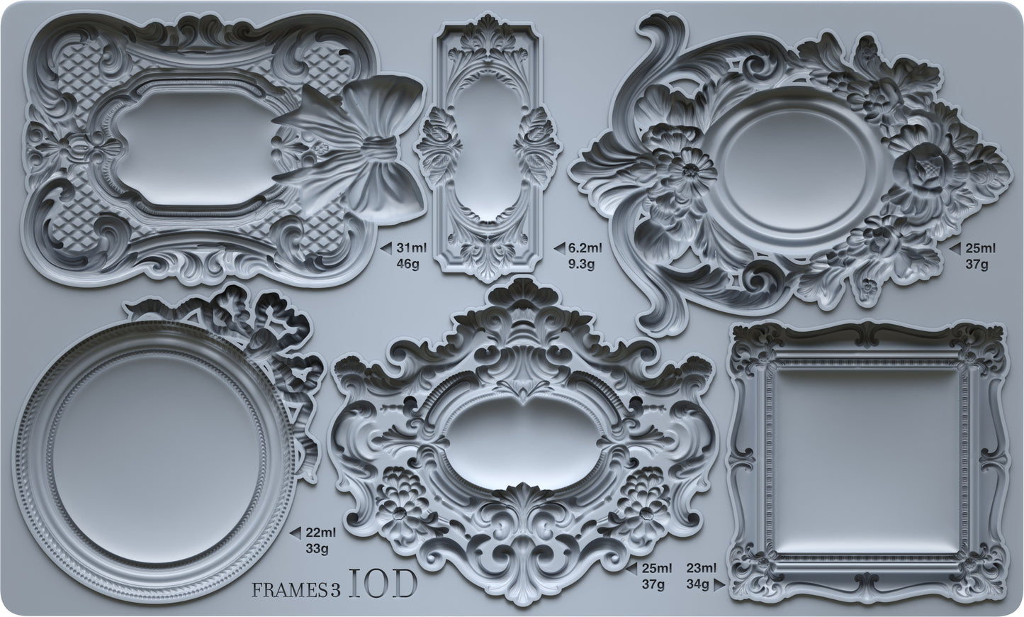 Frames 3 Mould (IOD) Iron Orchid Designs- 6x10