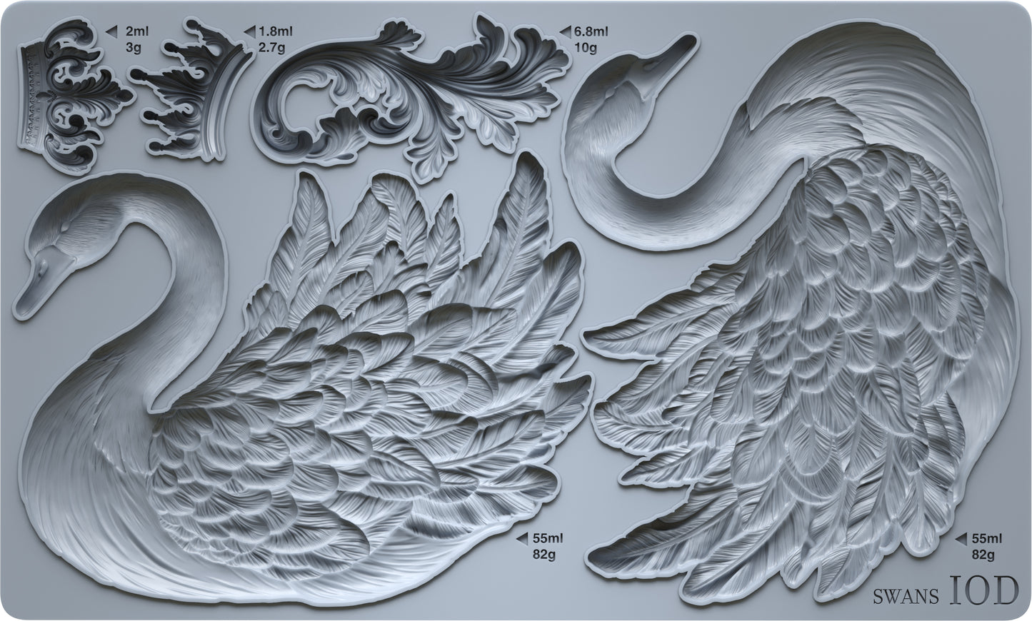 Swans Mould (IOD) Iron Orchid Designs- 6x10