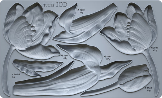 Tulips Mould (IOD) Iron Orchid Designs- 6x10