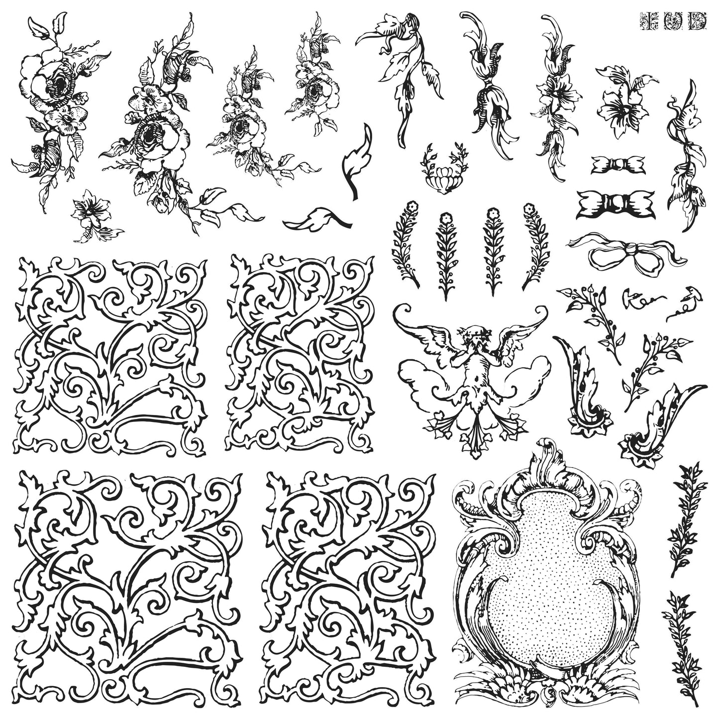 Alphabellies Stamp (IOD) Iron Orchid Designs- 12x12