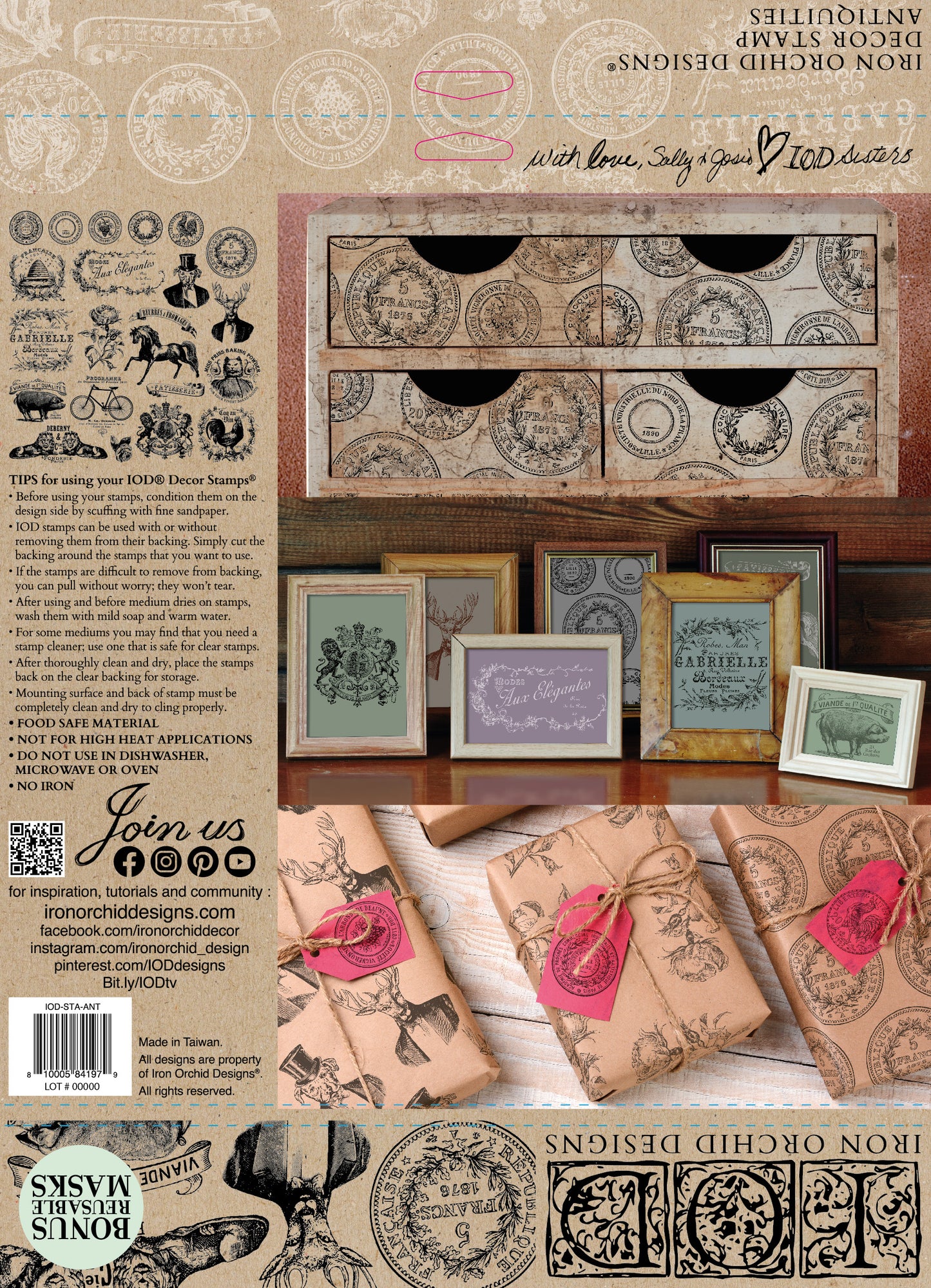 Antiquities Stamp (IOD) Iron Orchid Designs- 12x12