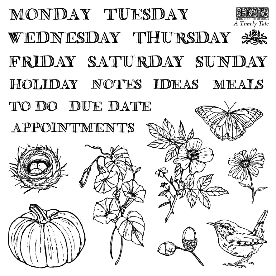 IOD A Timely Tale Stamp Set – Iron Orchid Designs