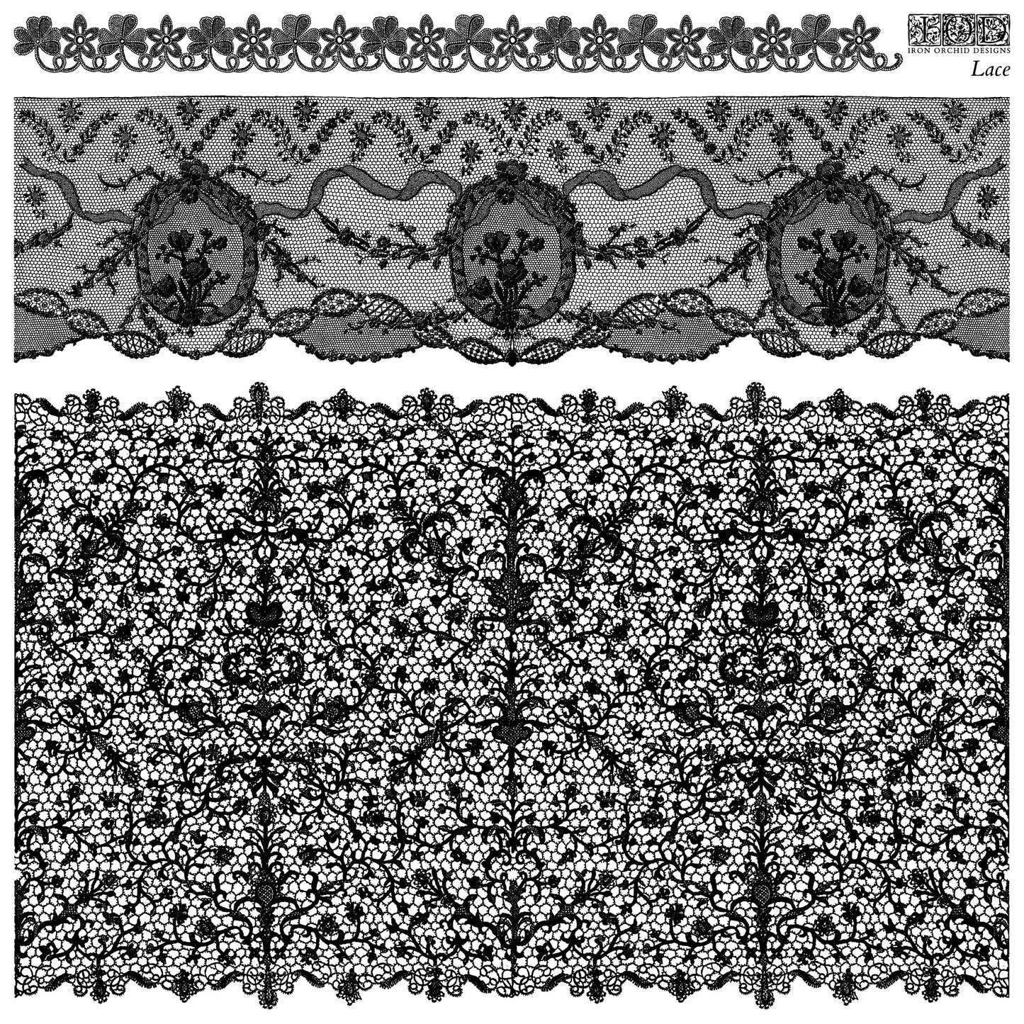 Lace Stamp (IOD) Iron Orchid Designs- 12x12