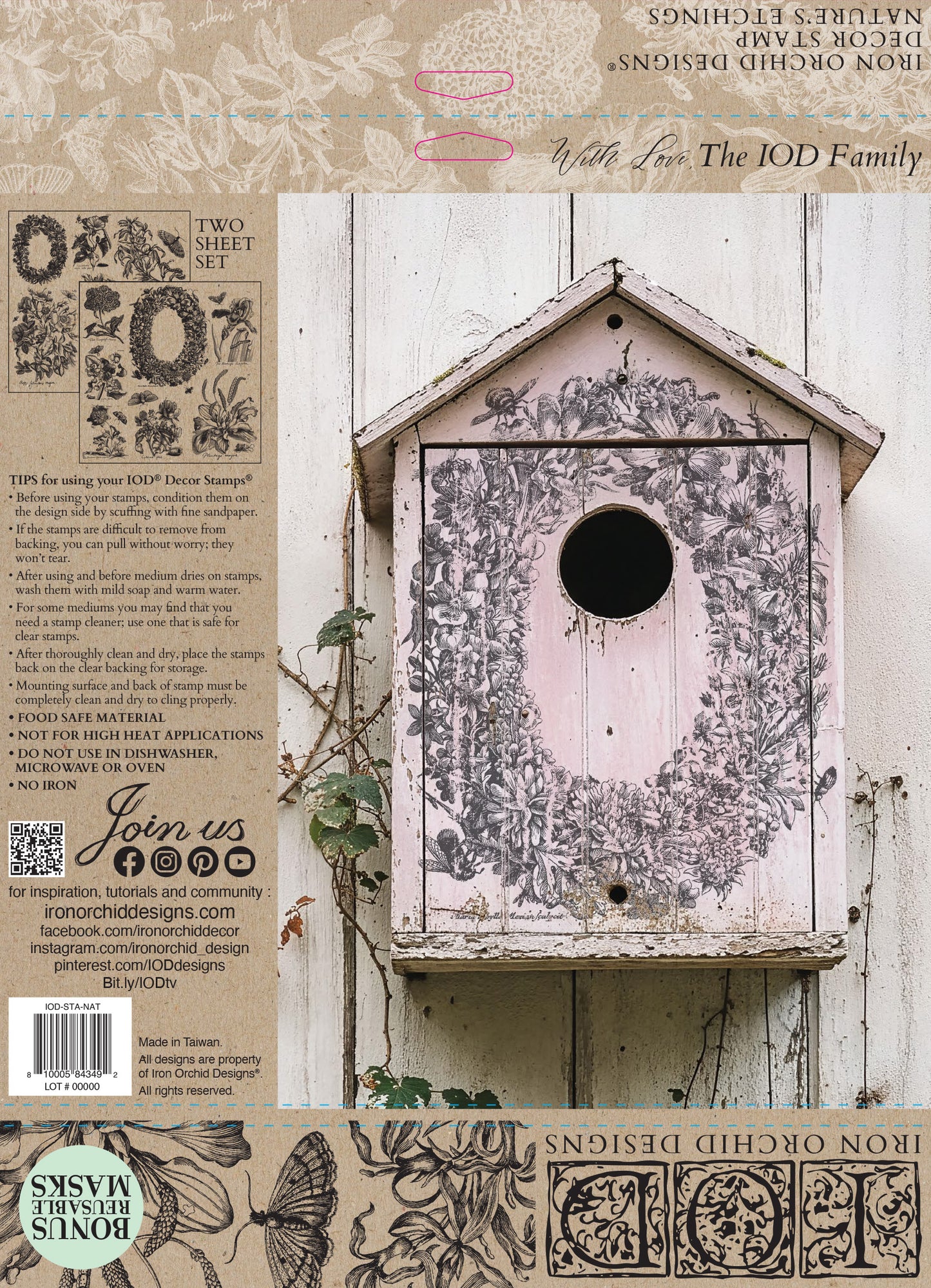 Nature's Etchings Stamp (IOD) Iron Orchid Designs- 12x12