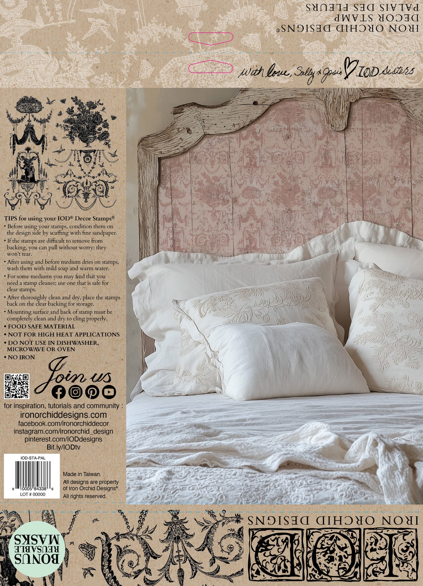 Palais des Fleurs Stamp (IOD) Iron Orchid Designs- 12x12