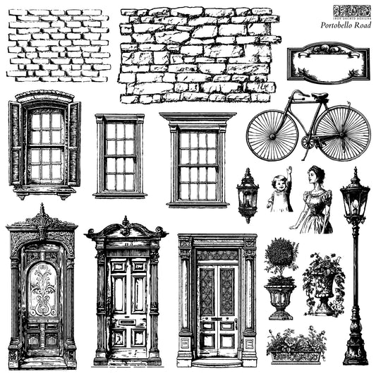 Portobello Road Decor Stamp (IOD) Iron Orchid Designs- 12x12