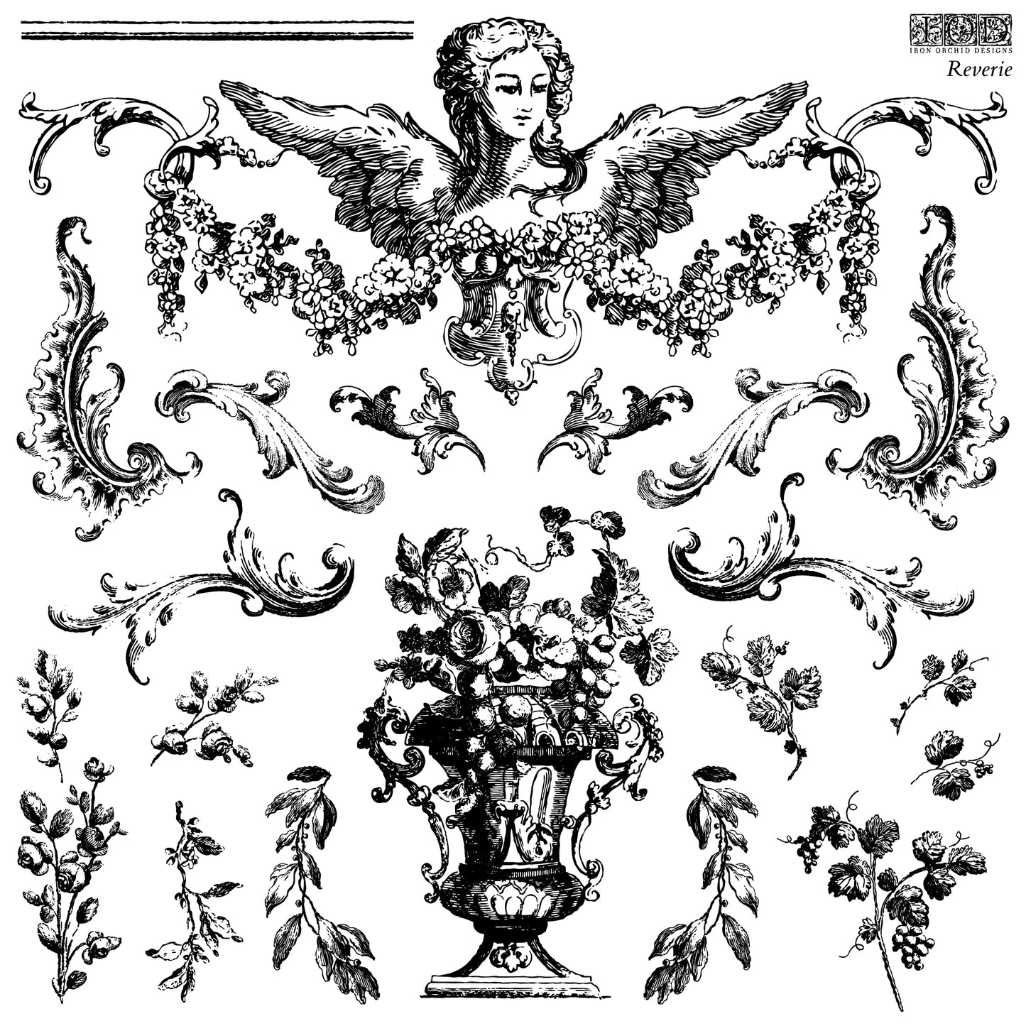 Reverie Stamp (IOD) Iron Orchid Designs- 12x12