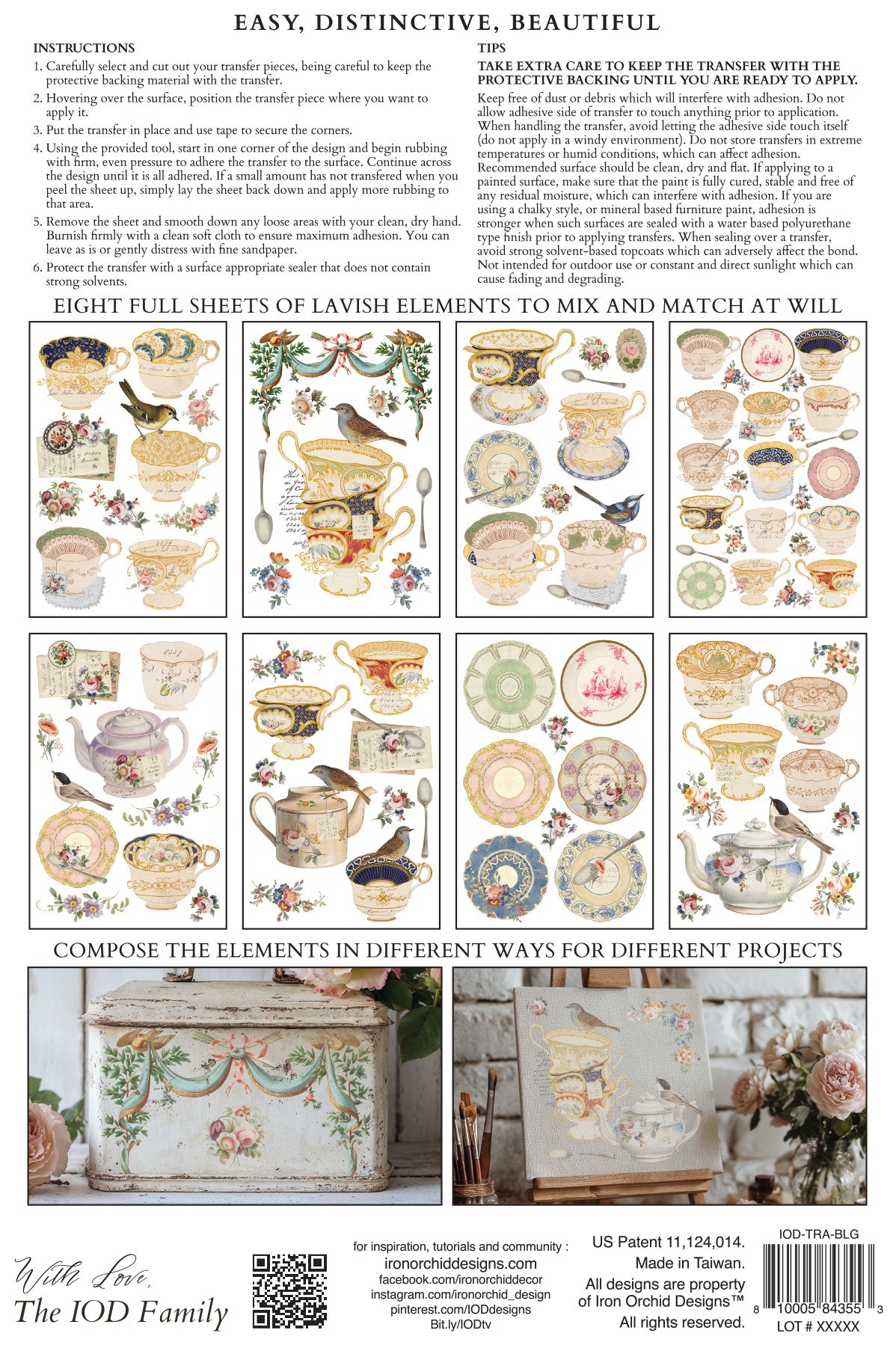 The Belgravia Transfer (IOD) Iron Orchid Designs- 8x12 Pad