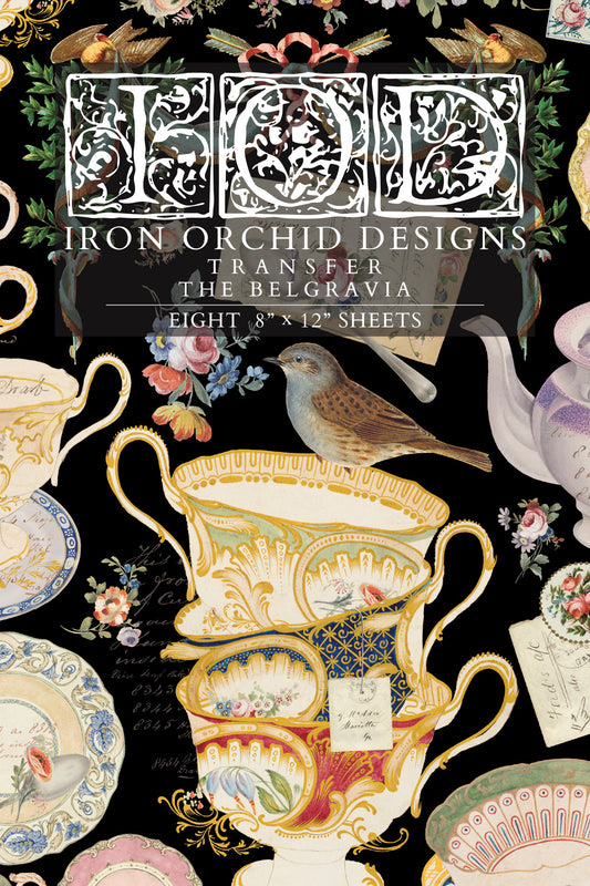 The Belgravia Transfer (IOD) Iron Orchid Designs- 8x12 Pad