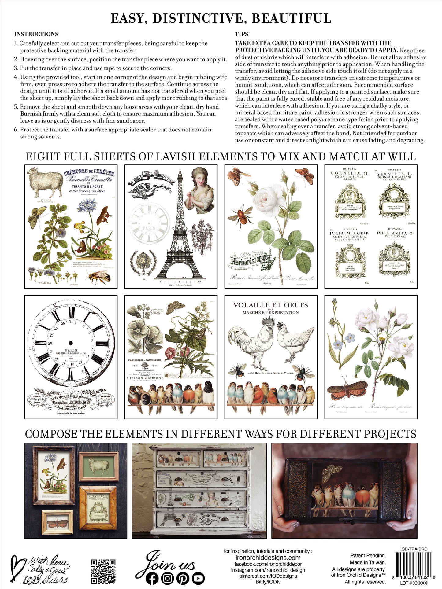 Brocante Transfer (IOD) Iron Orchid Designs- 12x16 Pad™