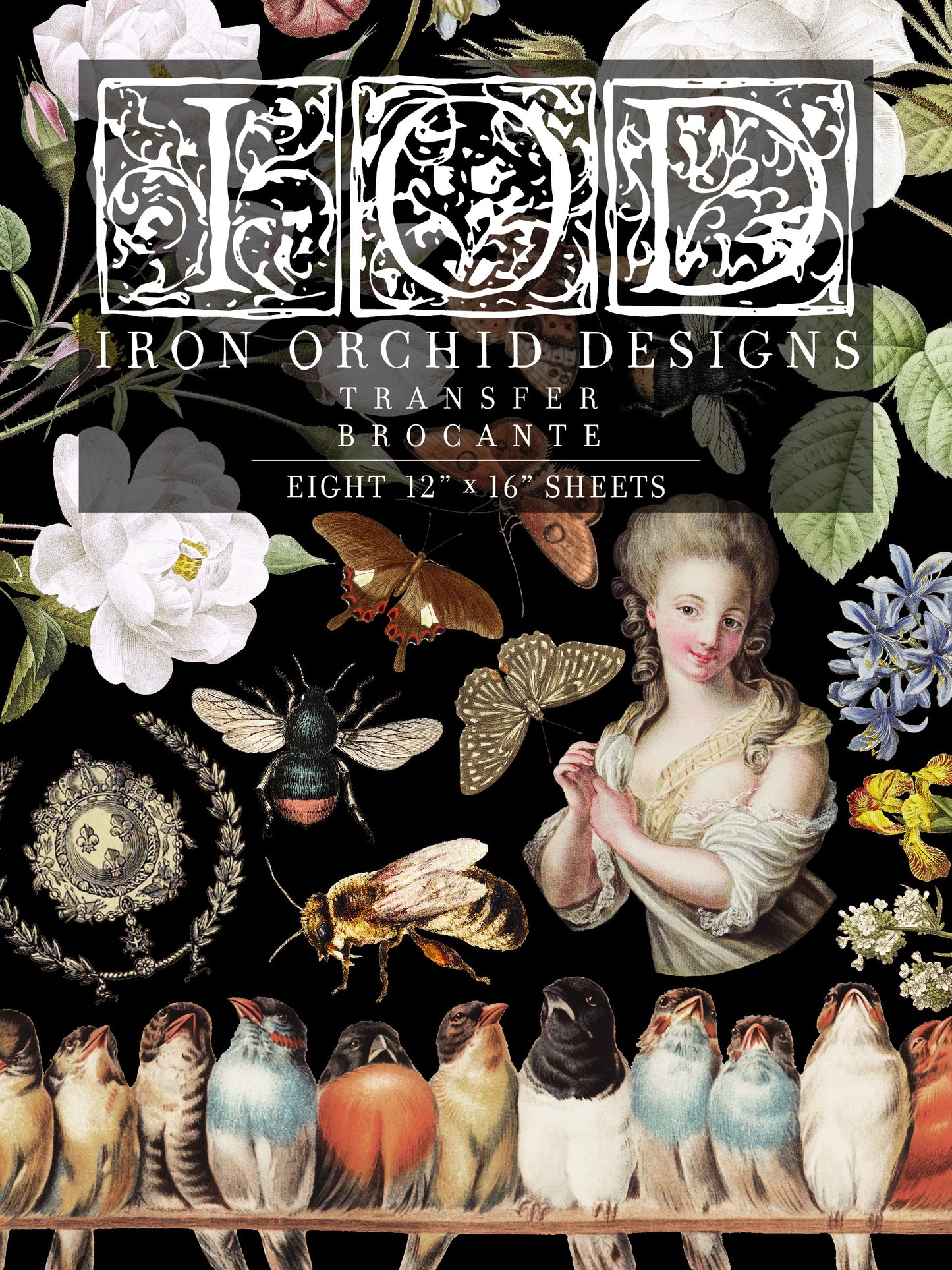 Brocante Transfer (IOD) Iron Orchid Designs- 12x16 Pad™