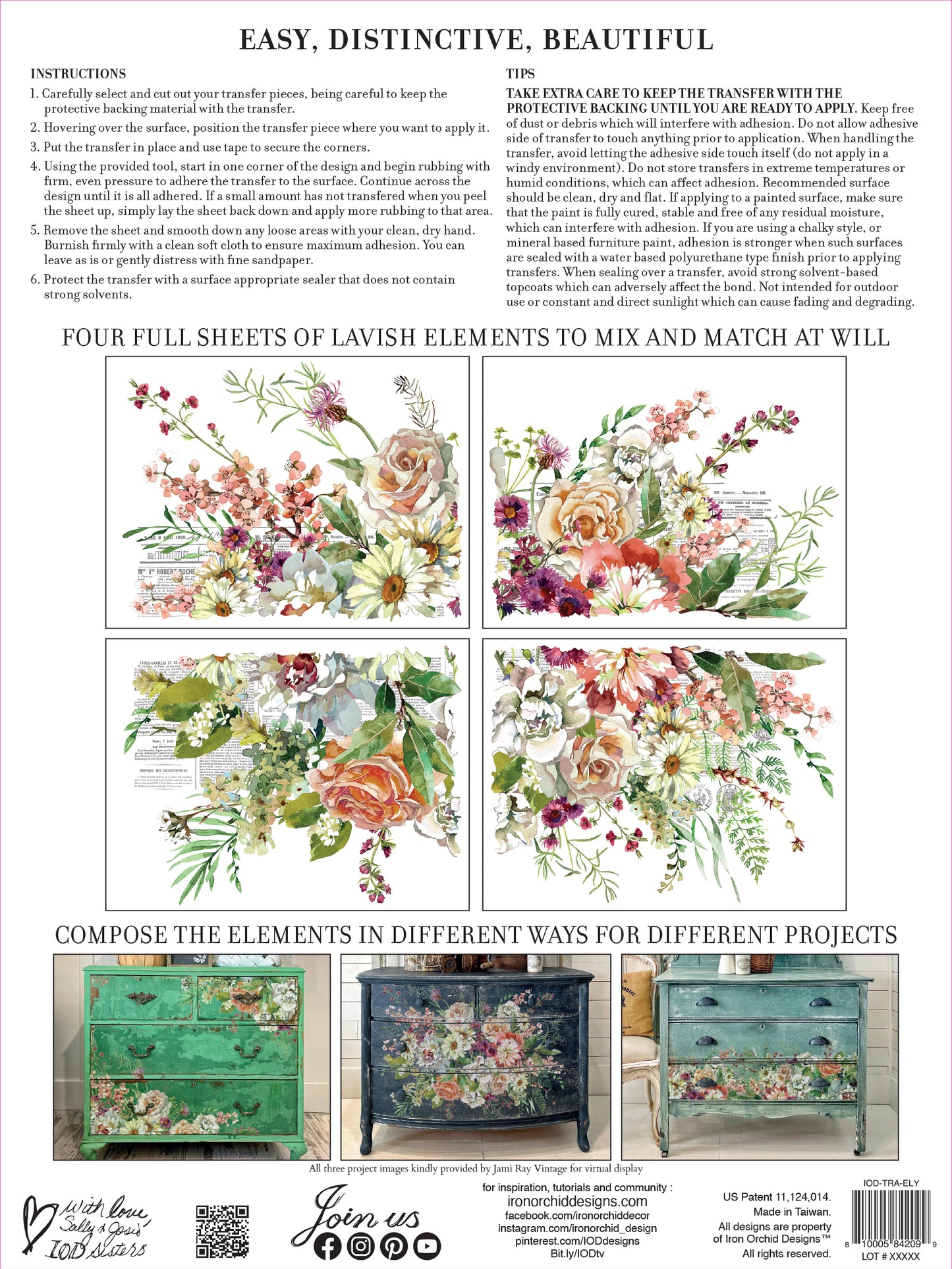 Elysium Transfer (IOD) Iron Orchid Designs Transfer- 12x16 Pad