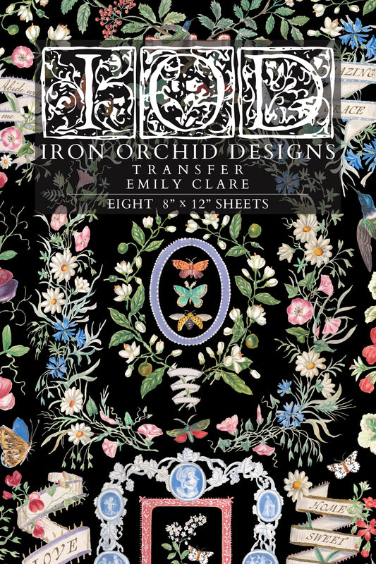 Emily Clare Transfer (IOD) Iron Orchid Designs Transfer- 8x12 Pad™