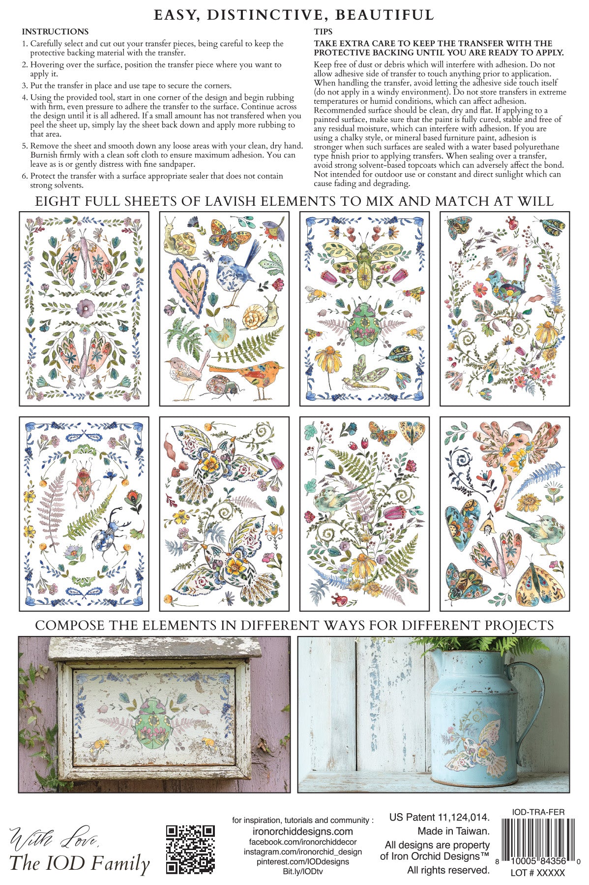 Fern Fables Transfer (IOD) Iron Orchid Designs- 8x12 Pad