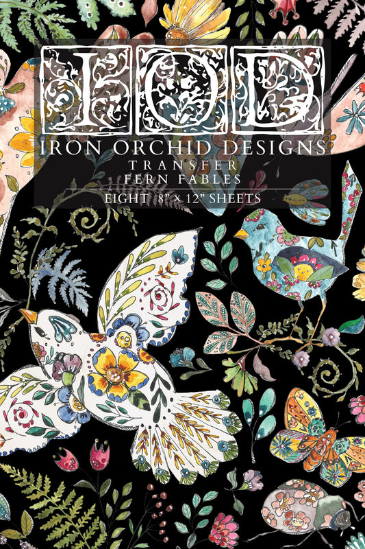 Fern Fables Transfer (IOD) Iron Orchid Designs- 8x12 Pad