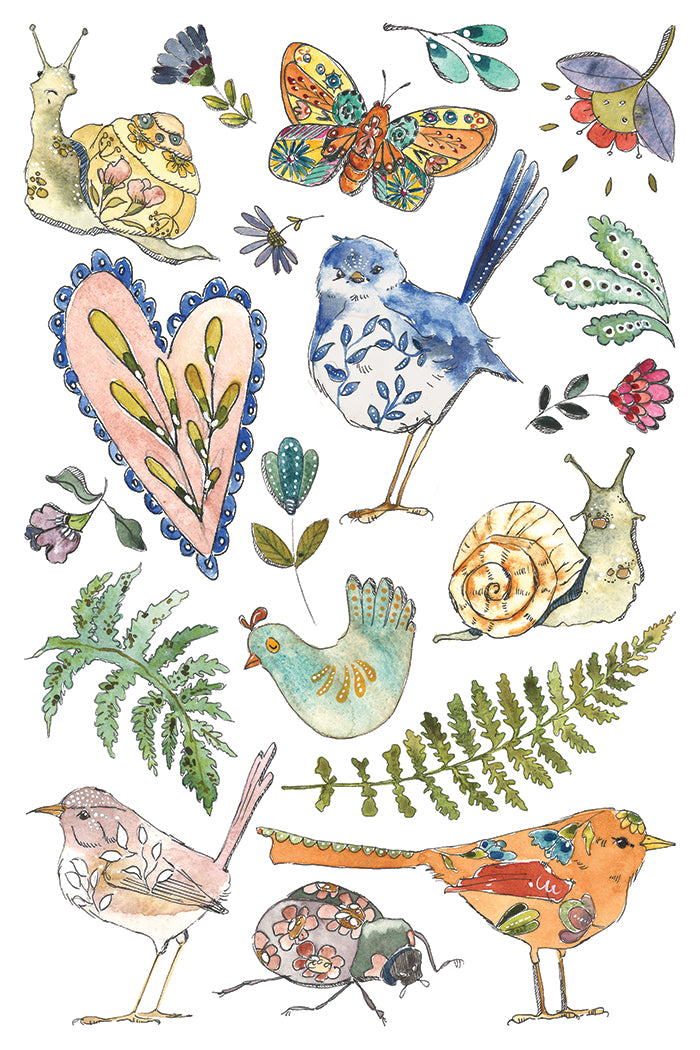 Fern Fables Transfer (IOD) Iron Orchid Designs- 8x12 Pad