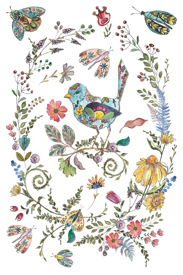 Fern Fables Transfer (IOD) Iron Orchid Designs- 8x12 Pad