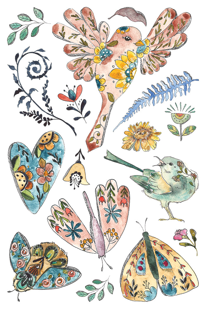 Fern Fables Transfer (IOD) Iron Orchid Designs- 8x12 Pad
