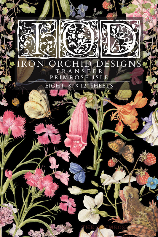 Primrose Isle Transfer (IOD) Iron Orchid Designs- 8x12 Pad