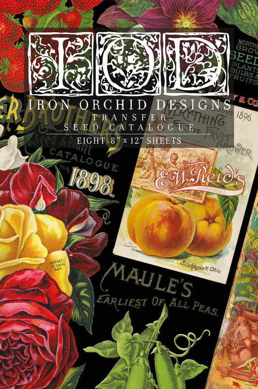 Seed Catalogue Transfer (IOD) Iron Orchid Designs- 8x12 Pad
