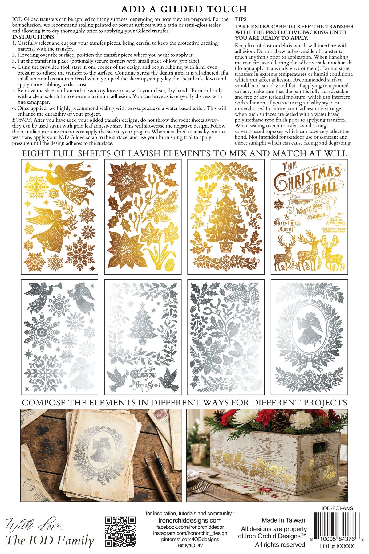 IOD Angels Sing Foil Transfer- Iron Orchid Designs