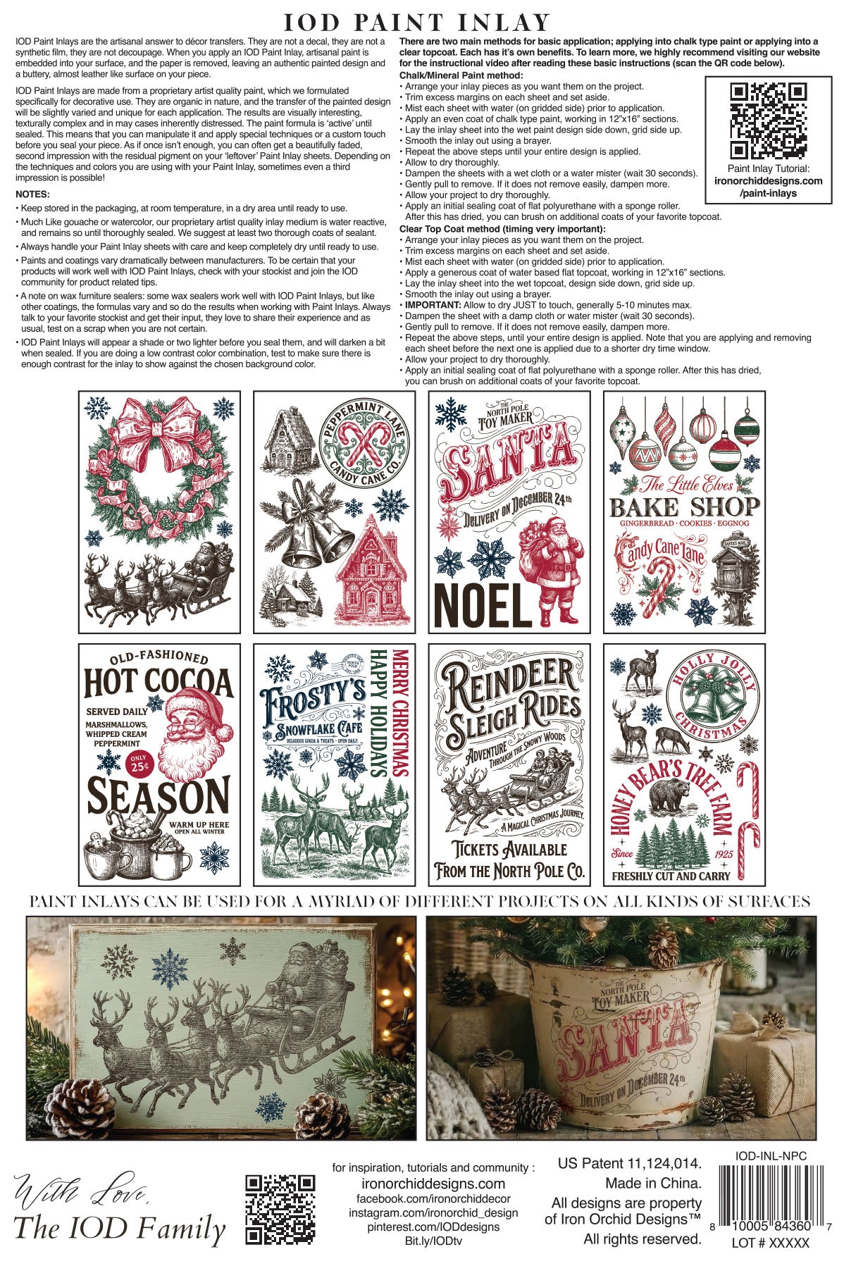 IOD The North Pole Co Paint Inlay- Iron Orchid Designs