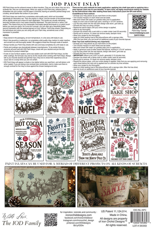 IOD The North Pole Co Paint Inlay- Iron Orchid Designs