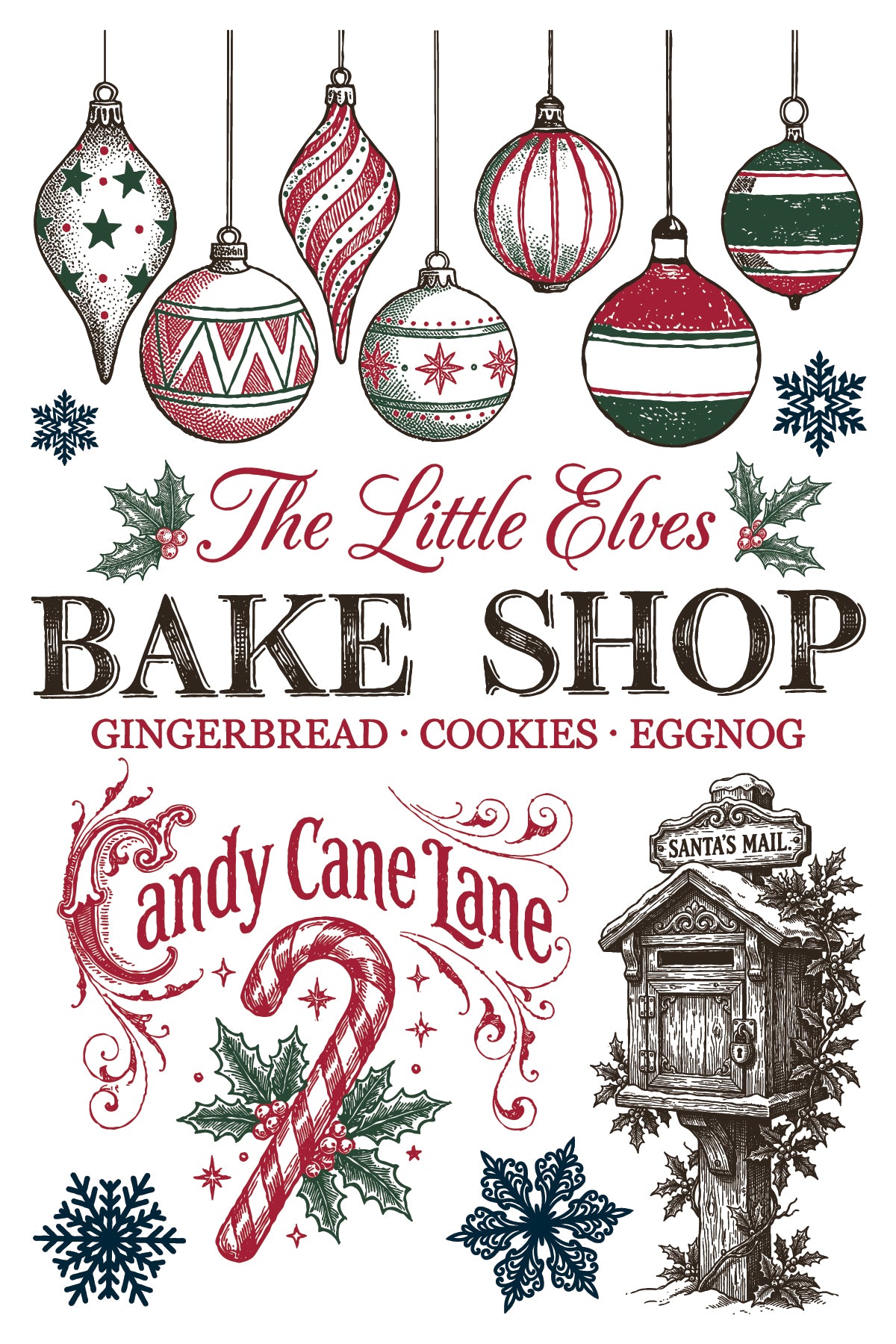 IOD The North Pole Co Paint Inlay- Iron Orchid Designs