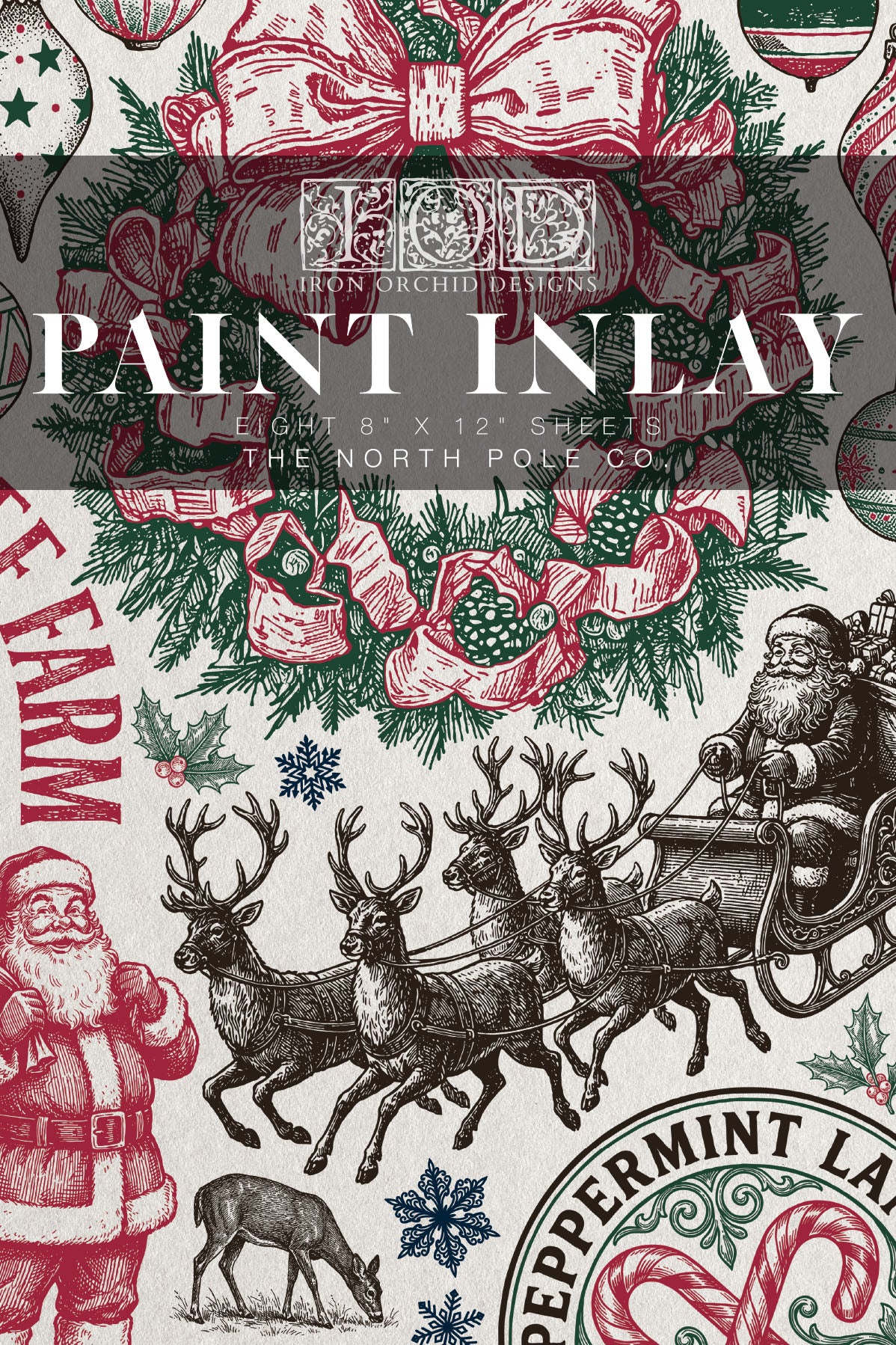 IOD The North Pole Co Paint Inlay- Iron Orchid Designs