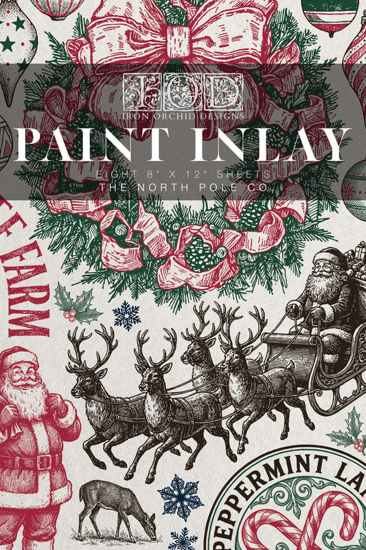 IOD The North Pole Co Paint Inlay- Iron Orchid Designs
