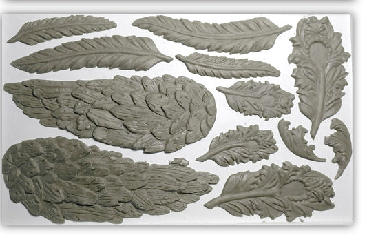 Wings & Feathers Mould (IOD) Iron Orchid Designs- 6x10