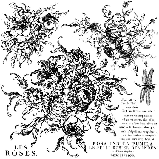 Rose Toile Stamp (IOD) Iron Orchid Designs- 12x12