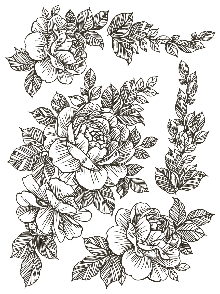 IOD_Desperado_Transfer_12x16_pad_by_Iron_Orchid_Designs_western_furniture_transfer flowers