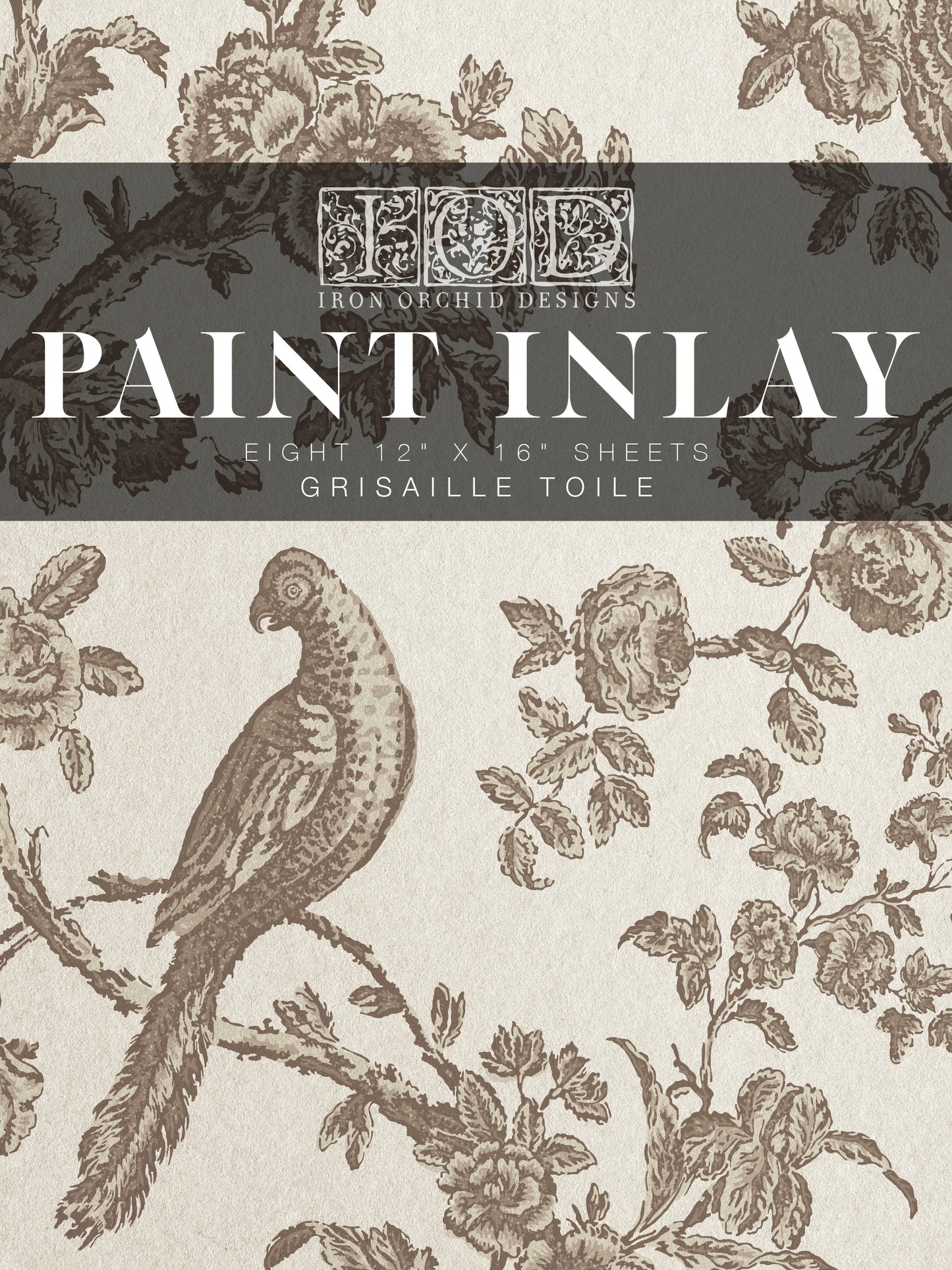 Grisaille Toile Paint Inlay (IOD) Iron Orchid Designs– 12×16 Pad