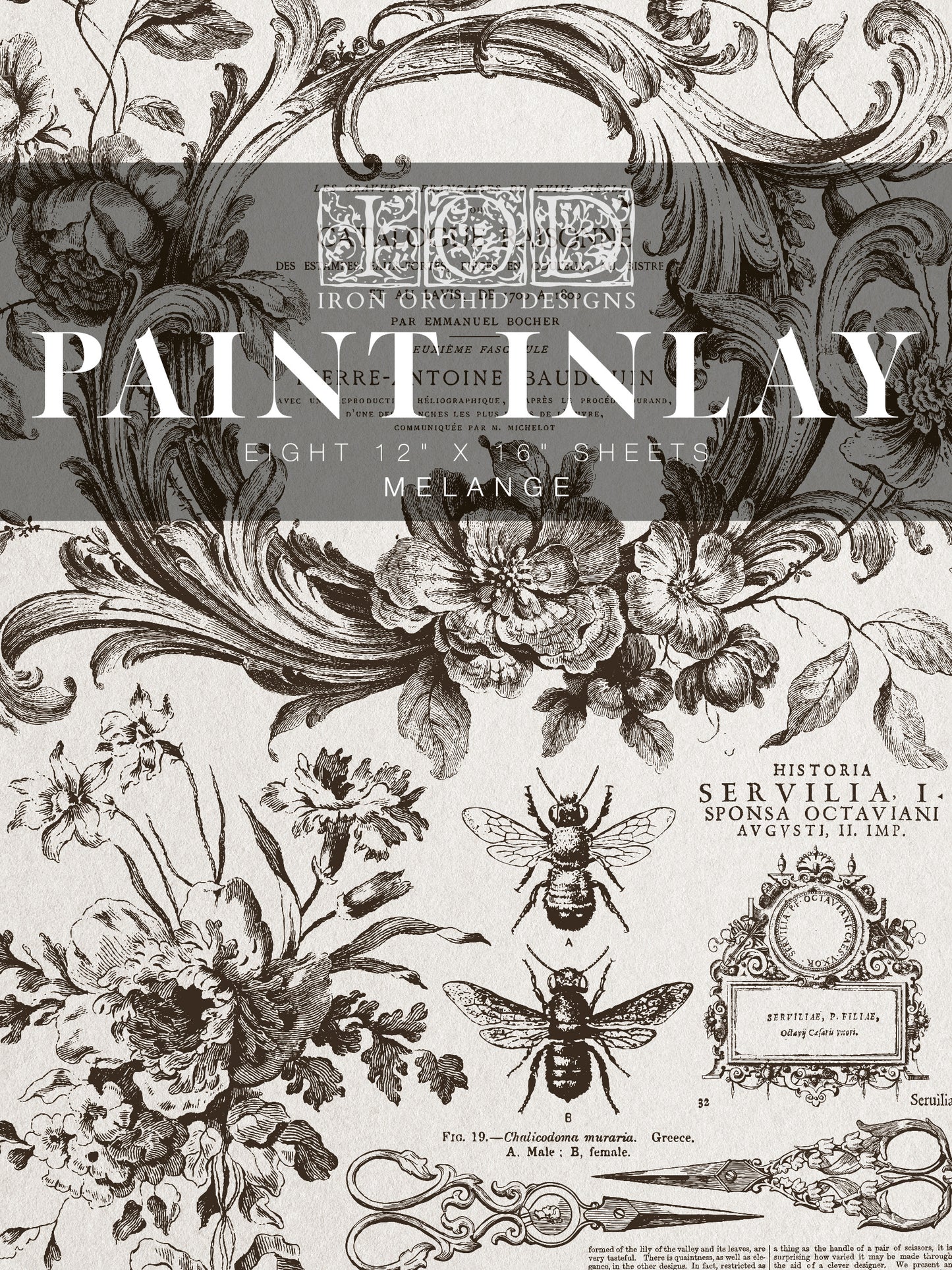 Mélange Paint Inlay (IOD) Iron Orchid Designs- 12x 16 Pad