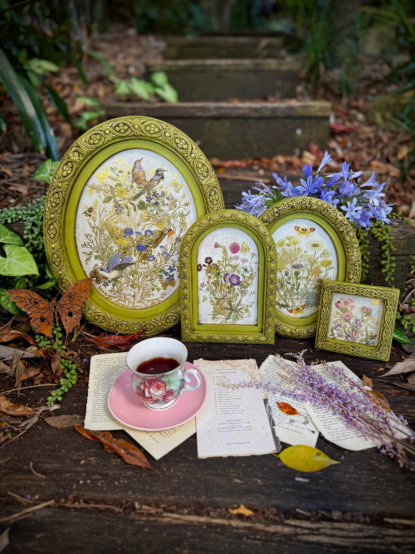 French country floral transfer project for painted decor frames 5