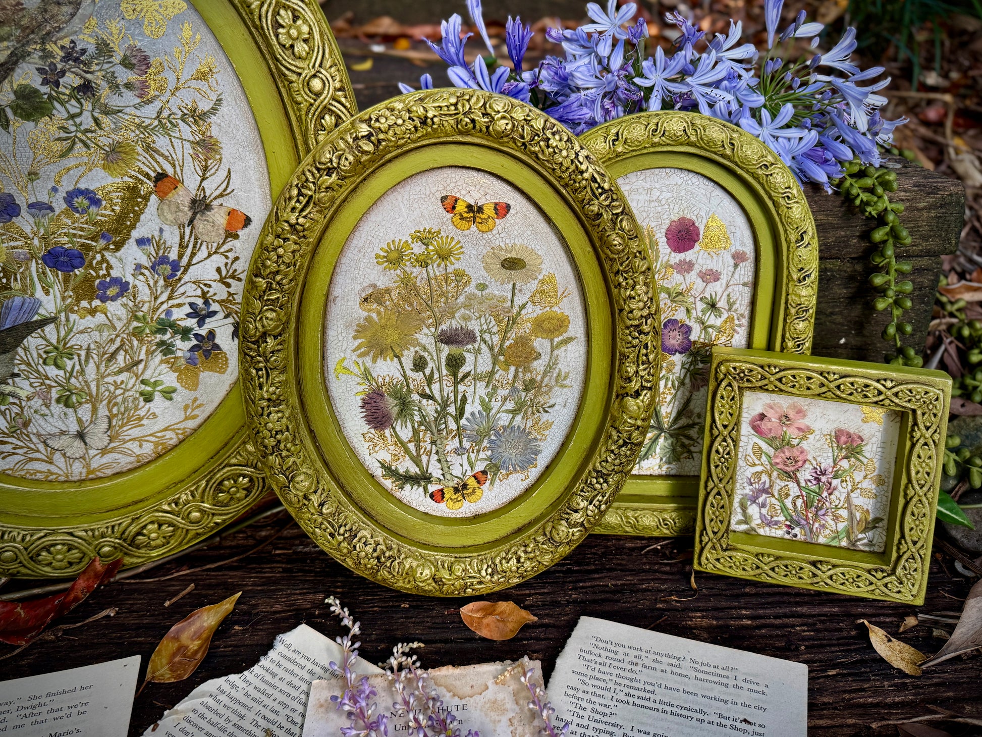 French country floral transfer project for painted decor frames 2