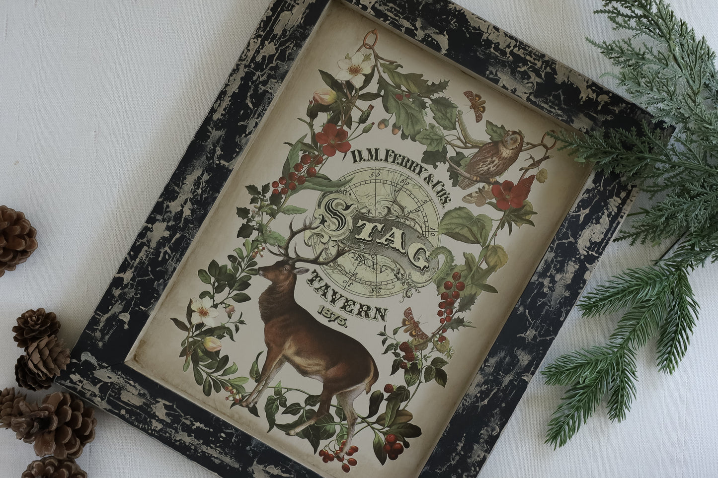 Stag Tavern Transfer – IOD Iron Orchid Designs