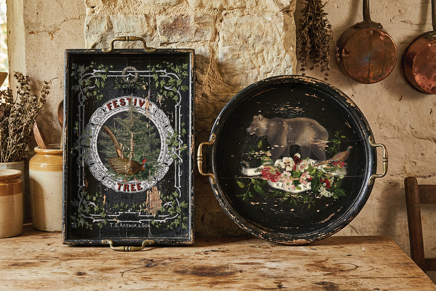 Stag Tavern Transfer – IOD Iron Orchid Designs