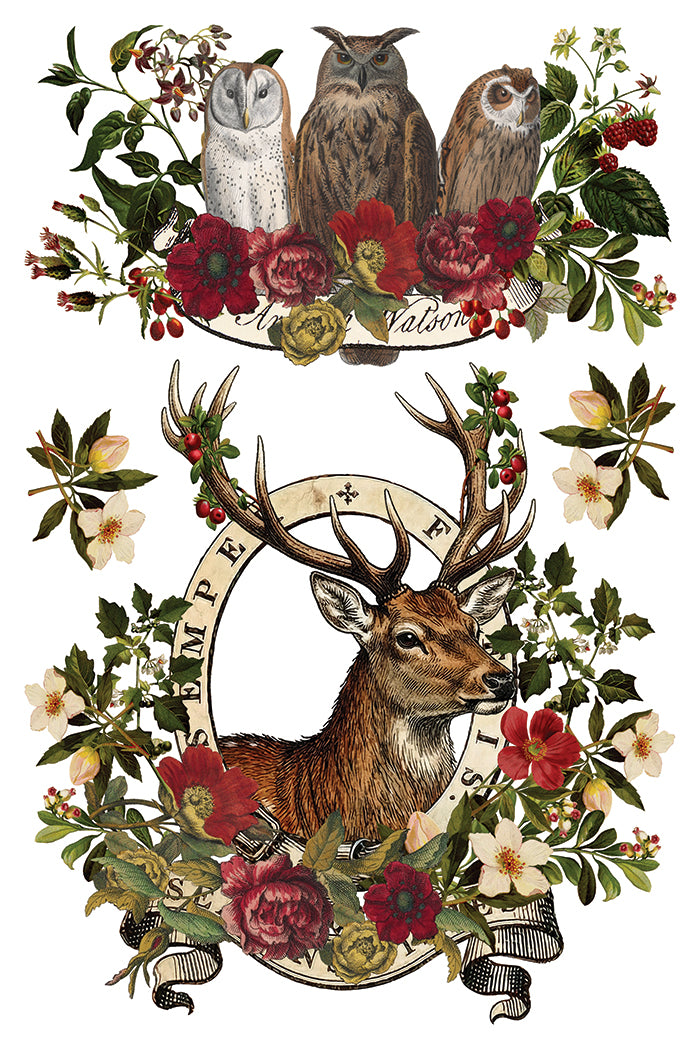 Stag Tavern Transfer – IOD Iron Orchid Designs