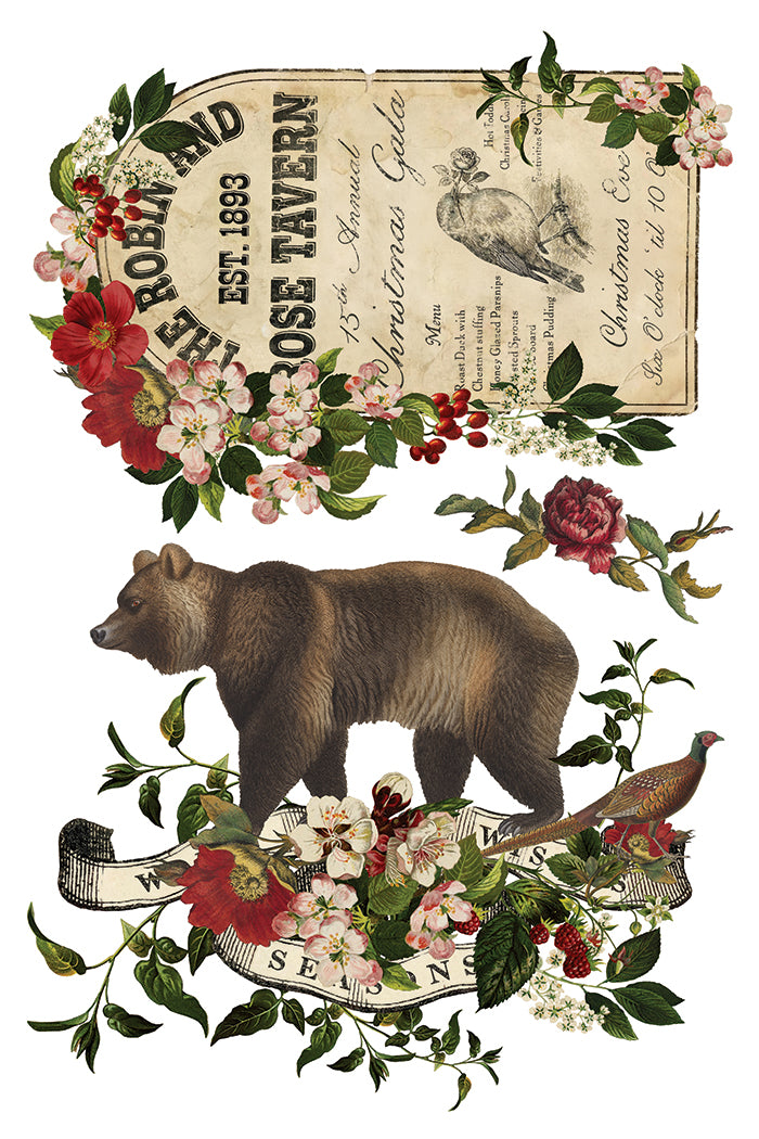 Stag Tavern Transfer – IOD Iron Orchid Designs