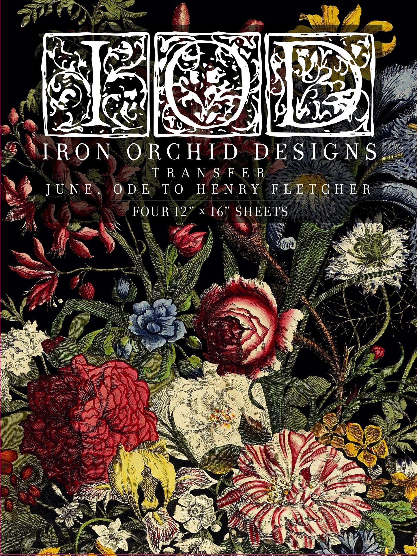 June, Ode to Henry Fletcher Transfer (IOD) Iron Orchid Designs- 12x16 Pad