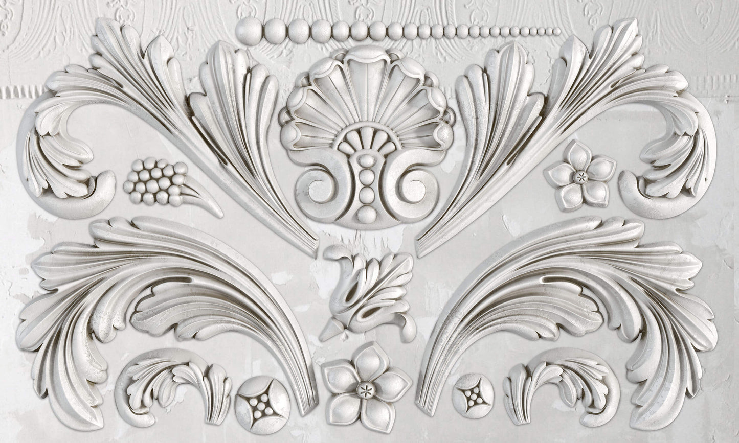 Acanthus Scroll Mould (IOD) Iron Orchid Designs- 6x10