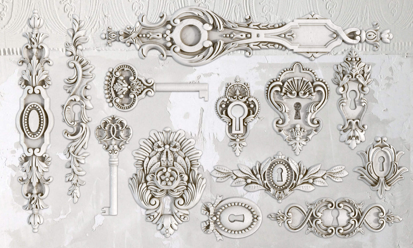 Lock & Key Mould (IOD) Iron Orchid Designs– 6x10