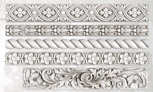 Trimmings 2 Mould (IOD) Iron Orchid Designs- 6x10