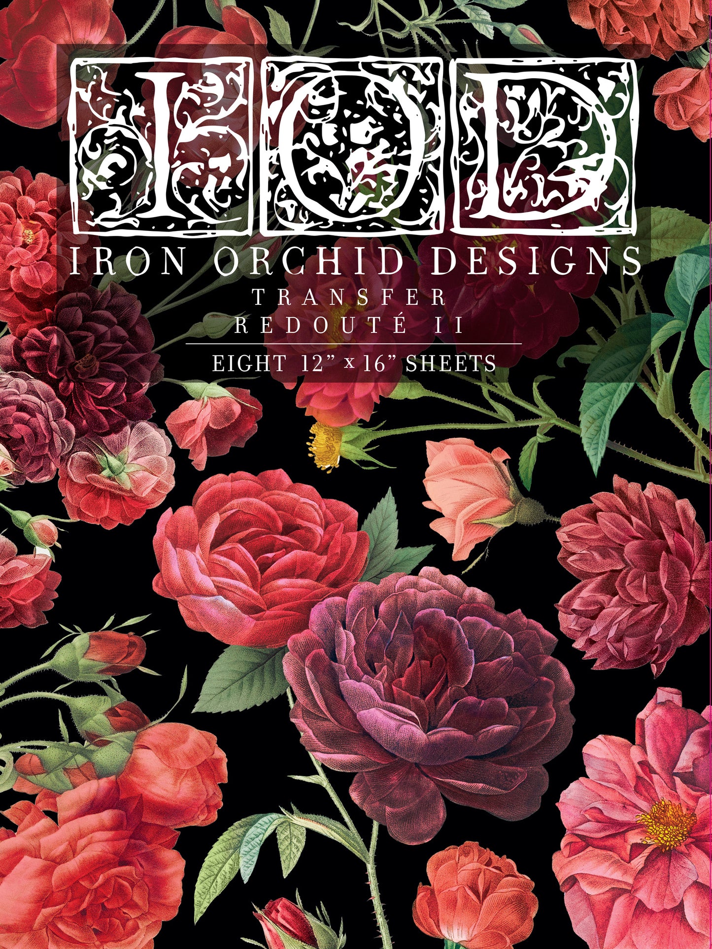 Redoute II Transfer (IOD) Iron Orchid Designs- 12x16 Pad