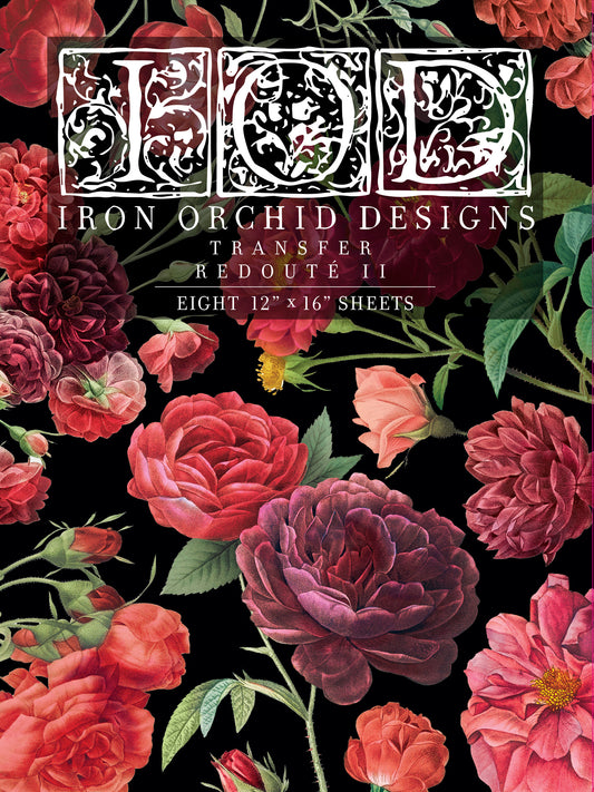 Redoute II Transfer (IOD) Iron Orchid Designs- 12x16 Pad
