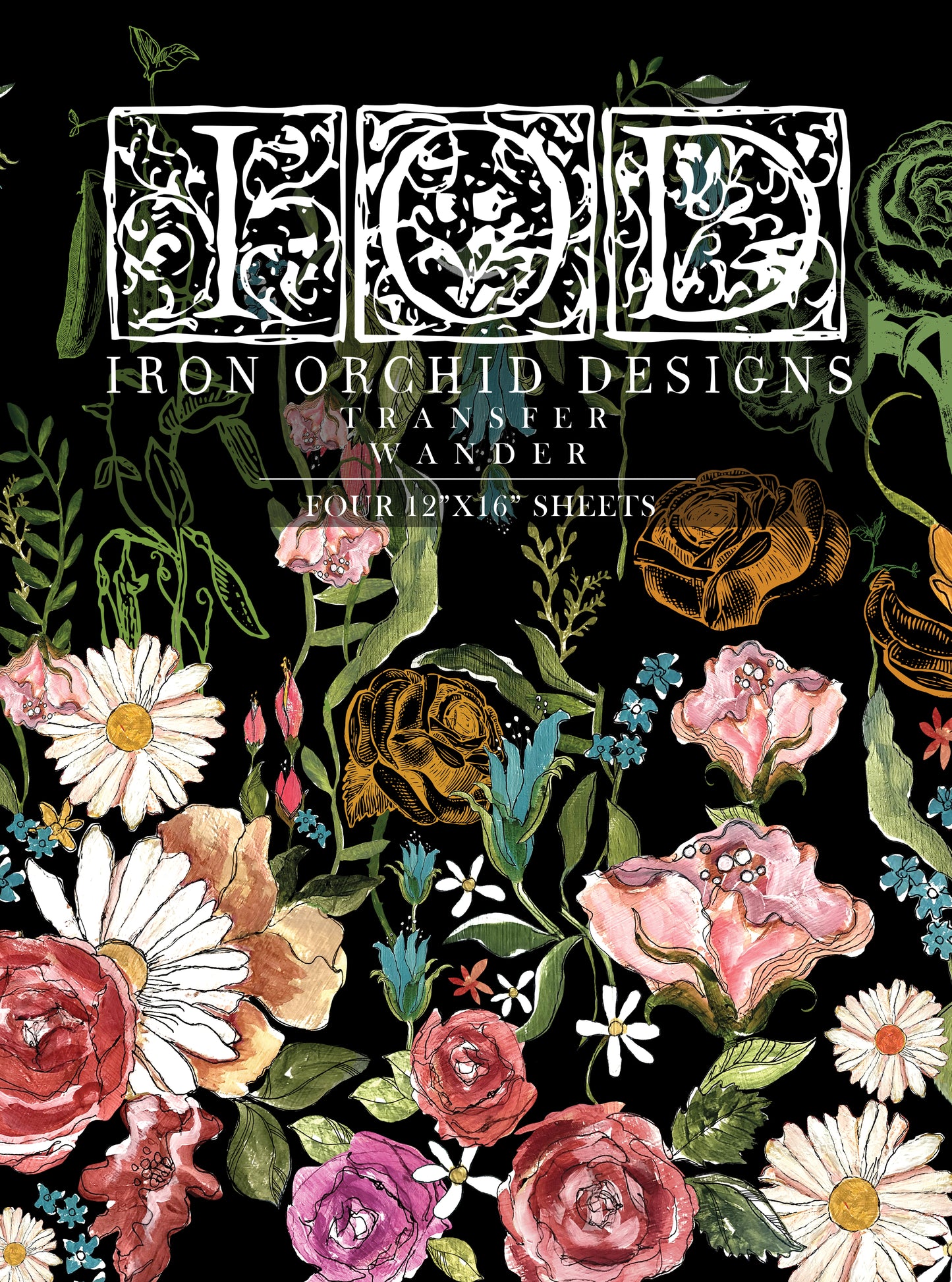 Wander Transfer (IOD) Iron Orchid Designs- 12x16 Pad