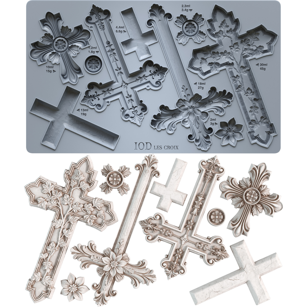 IOD Les Croix Mould (IOD) Iron Orchid Designs– 6x10