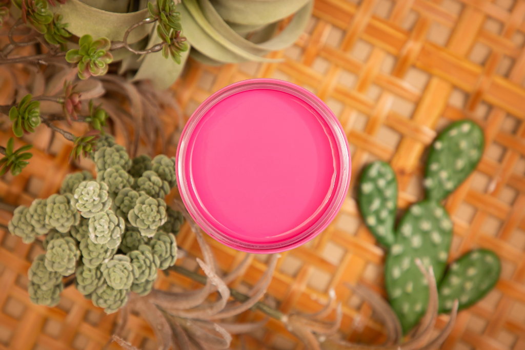 Prickly Pear Dixie Belle Silk All-In-One Mineral Paint in vivid hot magenta pink